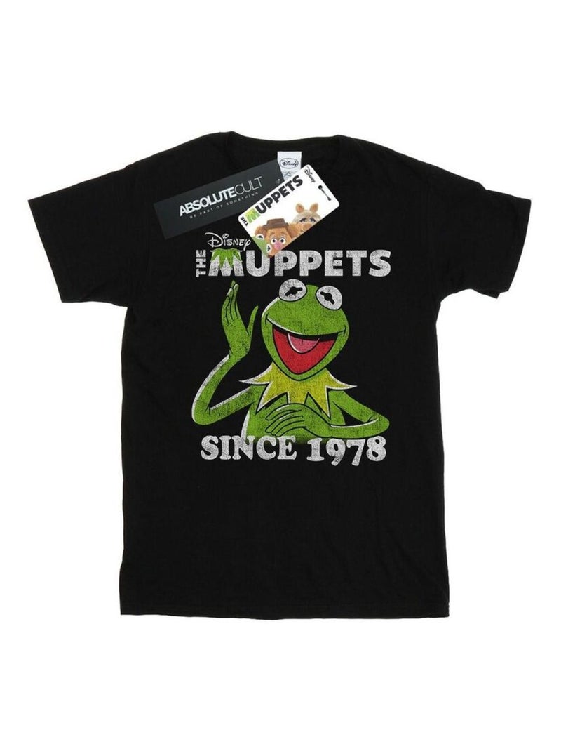 Disney - Camiseta The Muppets Since 1978 de La Rana Gustavo para Hombre Negro - Kiabi