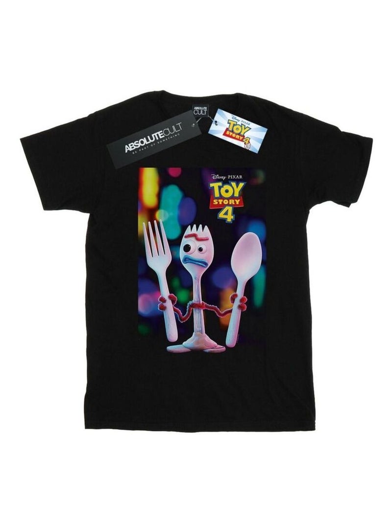 Disney - Camiseta Toy Story 4 de Forky Póster para Hombre Negro - Kiabi