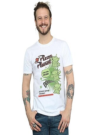 Disney - Camiseta Toy Story 4 Pizza Planet Little Green Men para Hombre