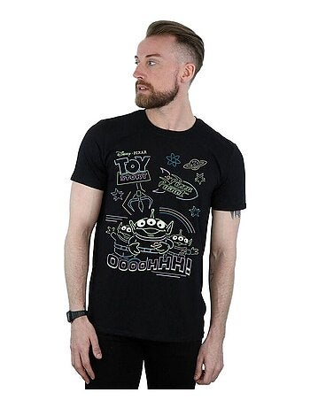 Disney - Camiseta Toy Story Little Green Men Hombres Pequeños Verdes de Neón para Hombre