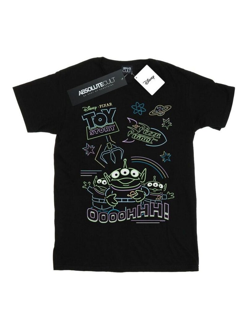 Disney - Camiseta Toy Story Little Green Men Hombres Pequeños Verdes de Neón para Hombre Negro - Kiabi