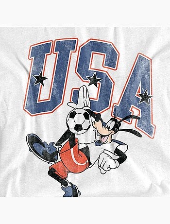 Disney - Camiseta USA de Goofy Diseño Balón de Fútbol para Adultos Unisex