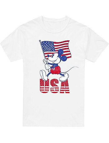 Disney - Camiseta USA de Mickey Mouse para Hombre
