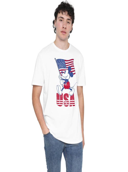 Disney - Camiseta USA de Mickey Mouse para Hombre - Kiabi Disney - Camiseta USA de Mickey Mouse para Hombre - Kiabi