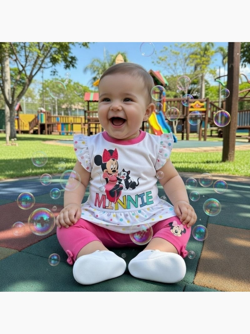 Disney - Conjunto camiseta y legging bebé niña Blanco - Kiabi