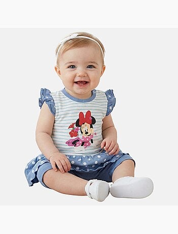 Disney - Conjunto camiseta y legging bebé niña Minnie