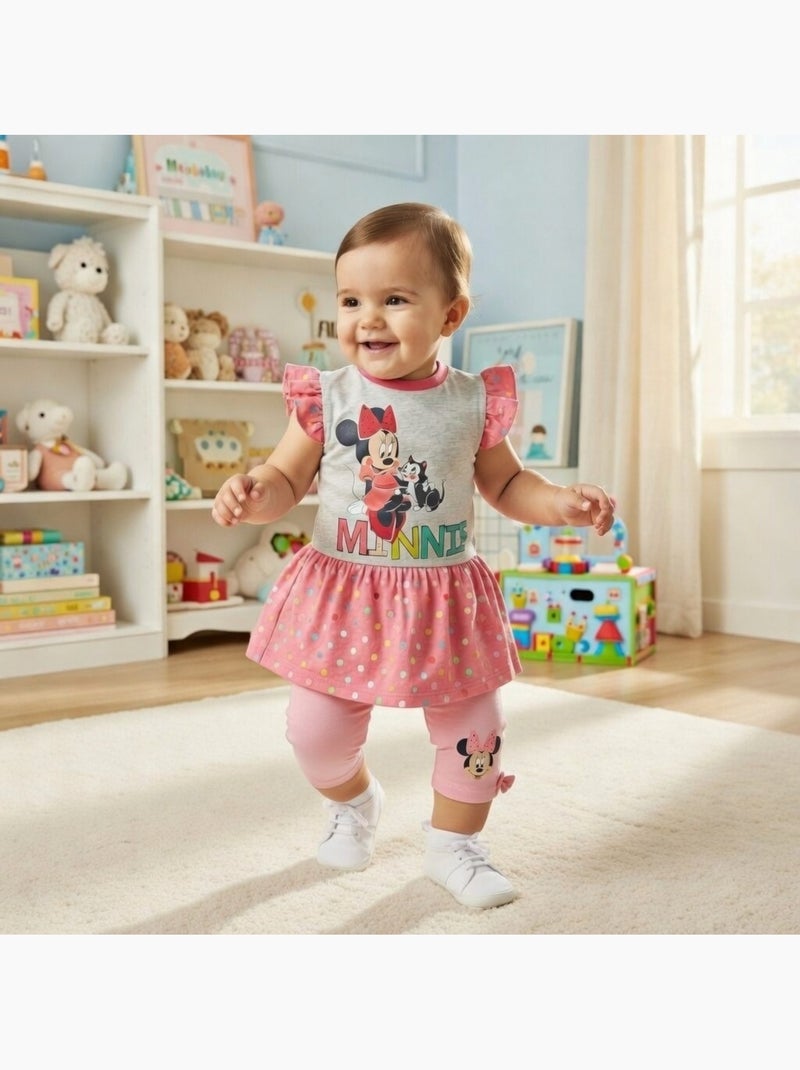 Disney - Conjunto camiseta y legging bebé niña Rosa - Kiabi