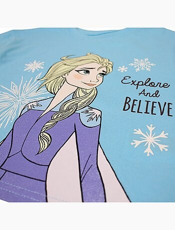 Disney - Conjunto camiseta y short Frozen niña