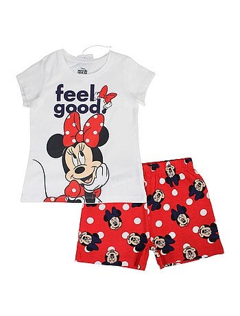 Disney - Conjunto camiseta y short Minnie niña