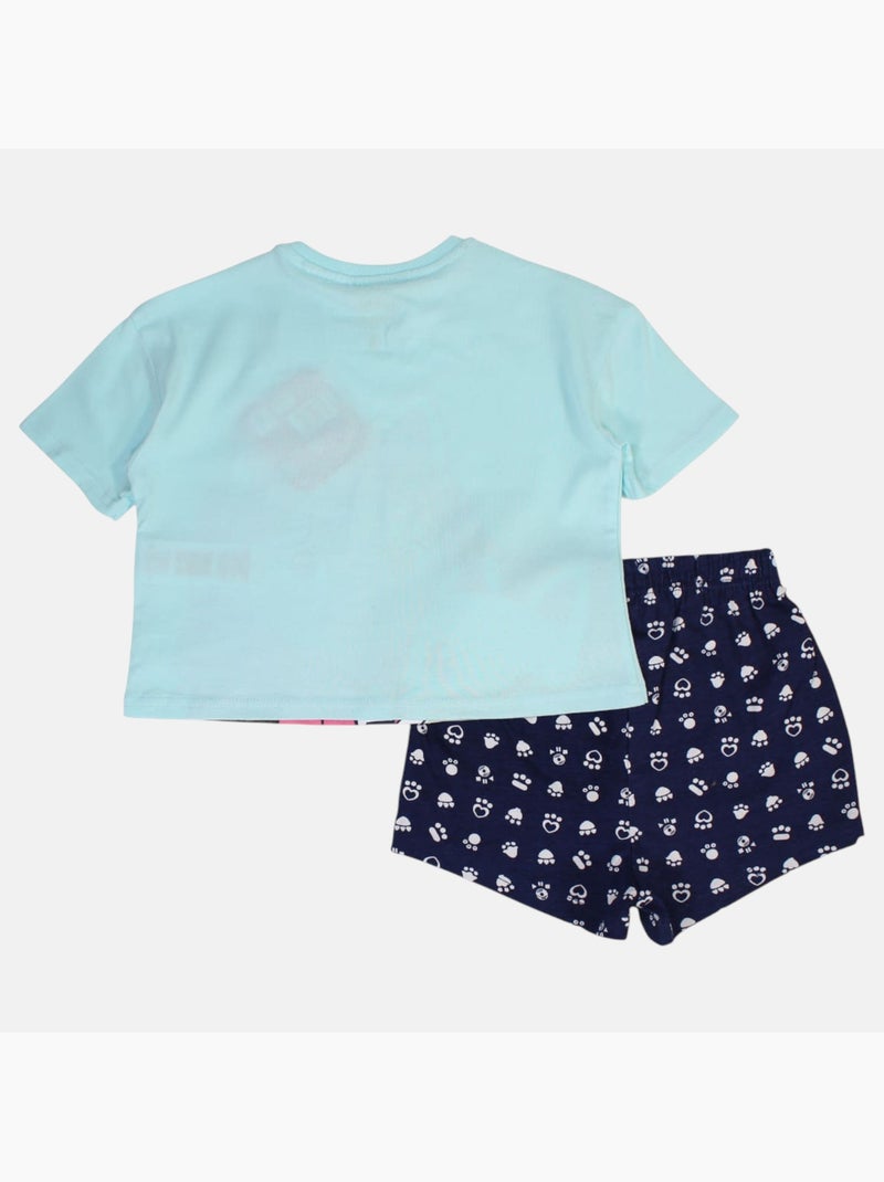 Disney - Conjunto camiseta y short niña Azul - Kiabi