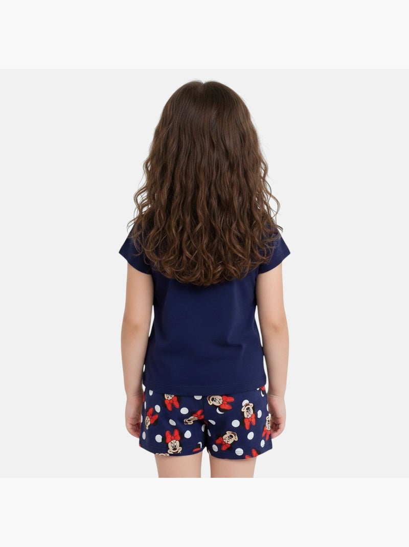 Disney - Conjunto camiseta y short niña Azul marino - Kiabi