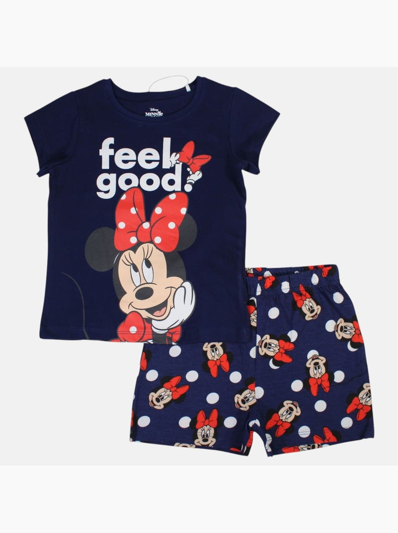 Disney - Conjunto camiseta y short niña Azul marino - Kiabi