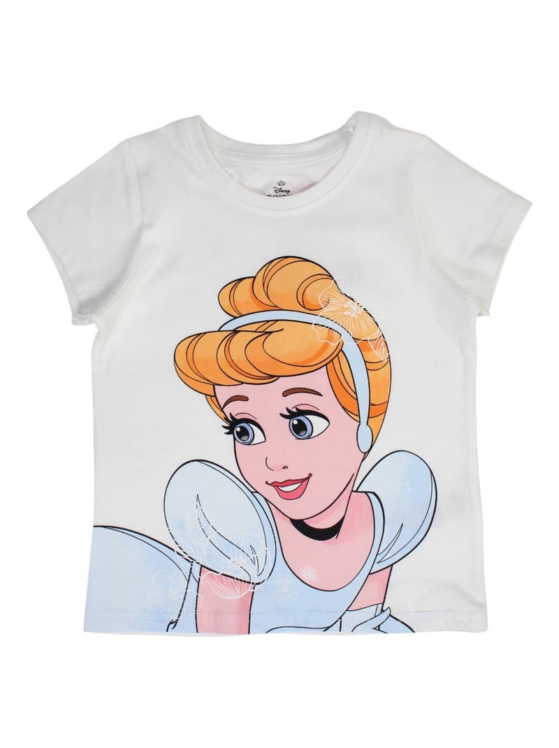 Disney - Conjunto camiseta y short niña Blanco - Kiabi