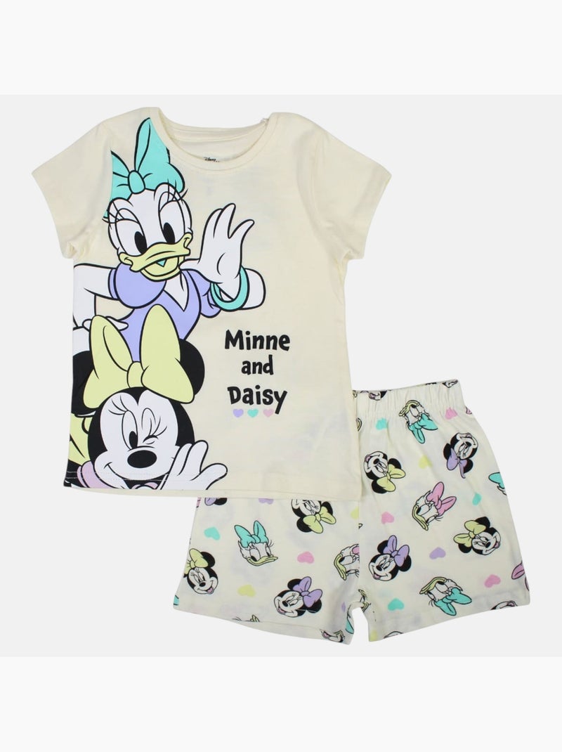Disney - Conjunto camiseta y short niña Blanco - Kiabi