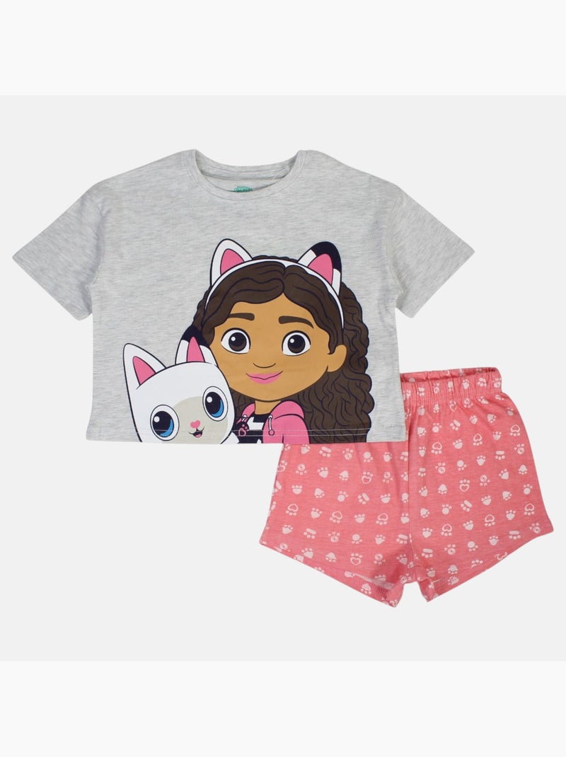 Disney - Conjunto camiseta y short niña Gris - Kiabi