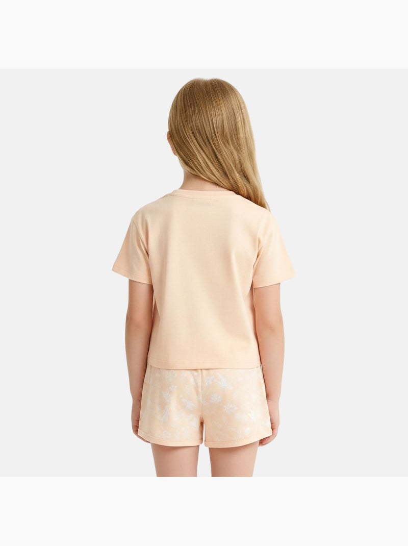 Disney - Conjunto camiseta y short niña Naranja - Kiabi