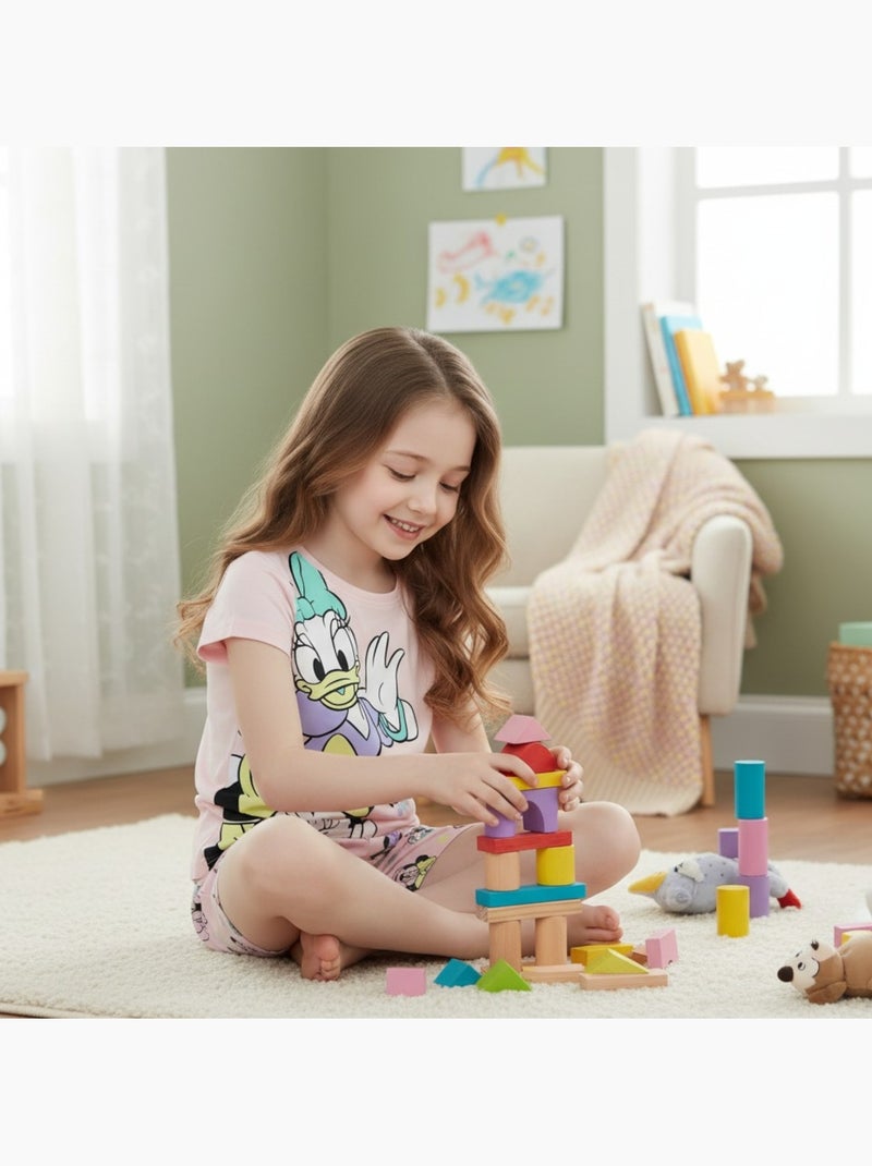 Disney - Conjunto camiseta y short niña Rosa - Kiabi