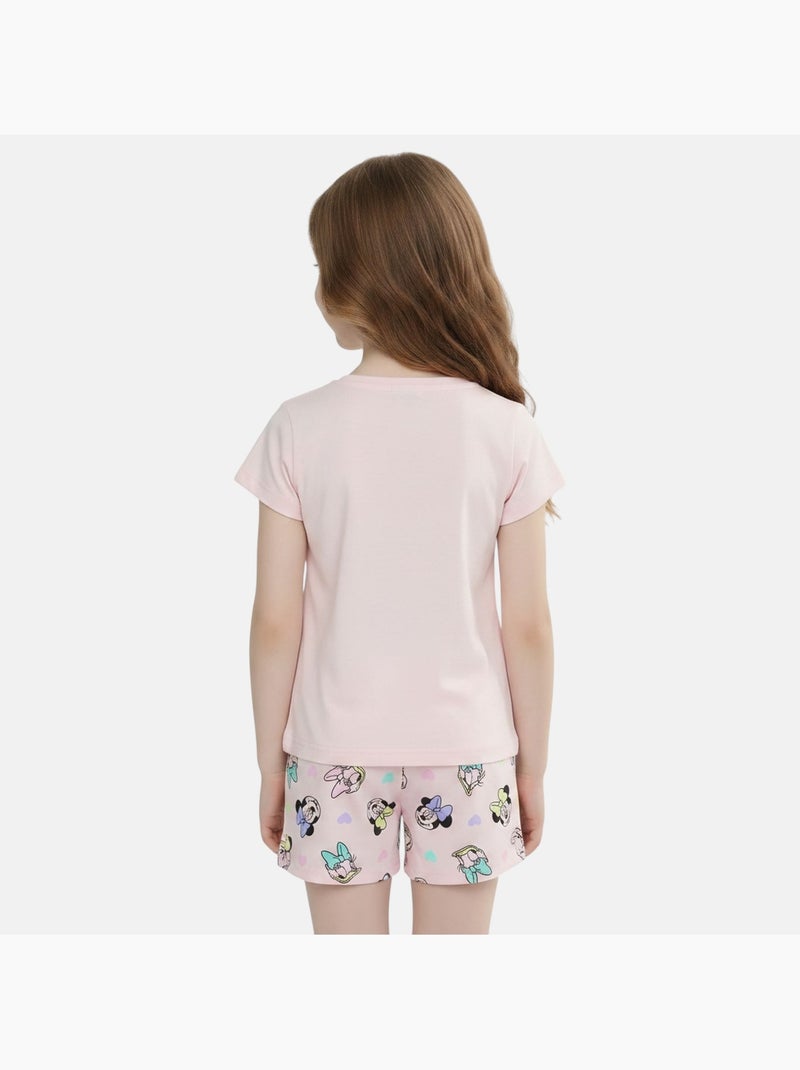 Disney - Conjunto camiseta y short niña Rosa - Kiabi