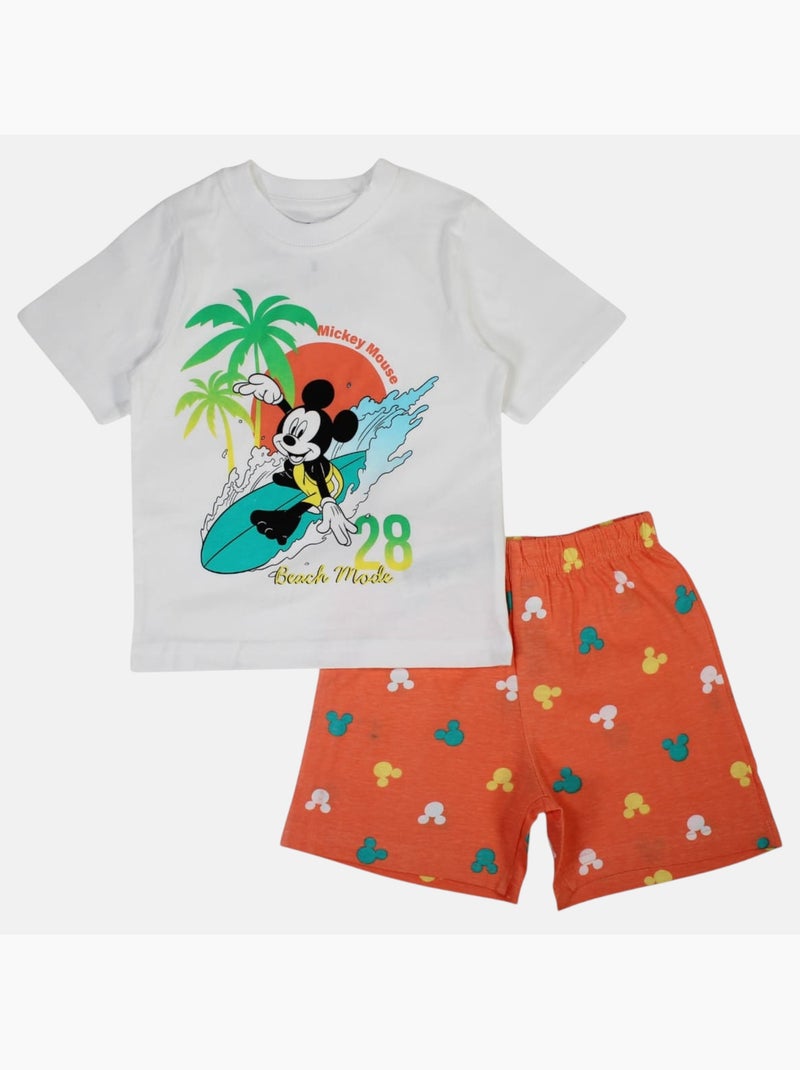 Disney - Conjunto camiseta y short niño Blanco - Kiabi