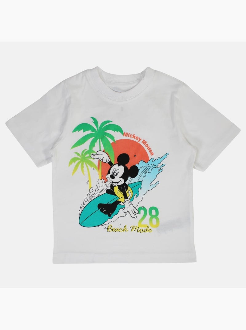 Disney - Conjunto camiseta y short niño Blanco - Kiabi
