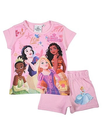 Disney - Conjunto camiseta y short Princesa