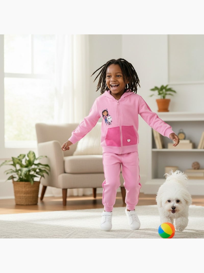 Disney - Conjunto chaqueta con capucha y pantalón de jogging niña Rosa claro - Kiabi