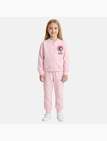 Disney - conjunto chaqueta con cremallera y pantalón gabby & friends niña