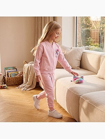 Disney - conjunto chaqueta con cremallera y pantalón gabby & friends niña