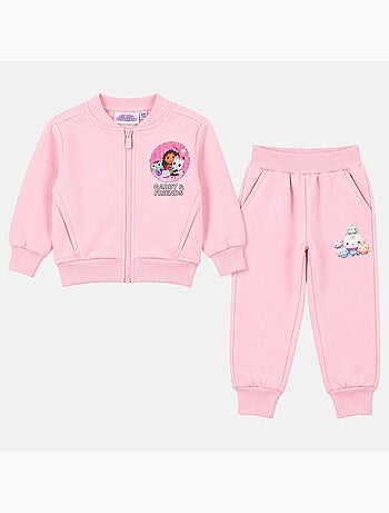 Disney - conjunto chaqueta con cremallera y pantalón gabby & friends niña