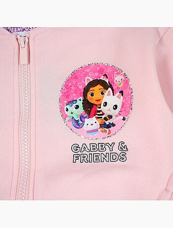 Disney - conjunto chaqueta con cremallera y pantalón gabby & friends niña