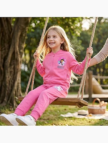 Disney - conjunto chaqueta con cremallera y pantalón gabby & friends niña
