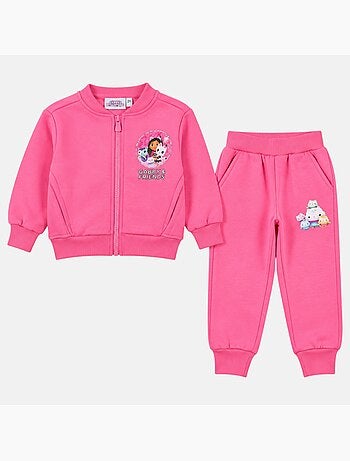 Disney - conjunto chaqueta con cremallera y pantalón gabby & friends niña