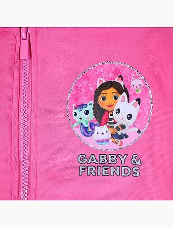 Disney - conjunto chaqueta con cremallera y pantalón gabby & friends niña