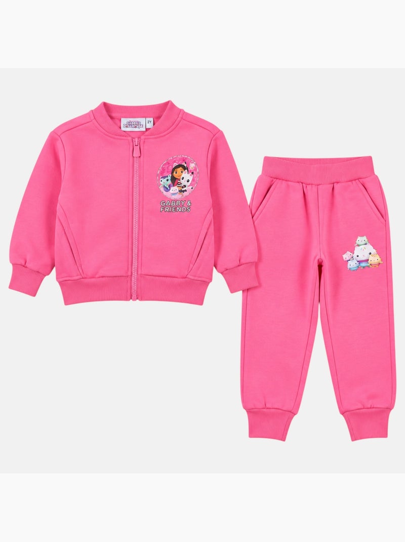 Disney - conjunto chaqueta con cremallera y pantalón gabby & friends niña Rosa - Kiabi