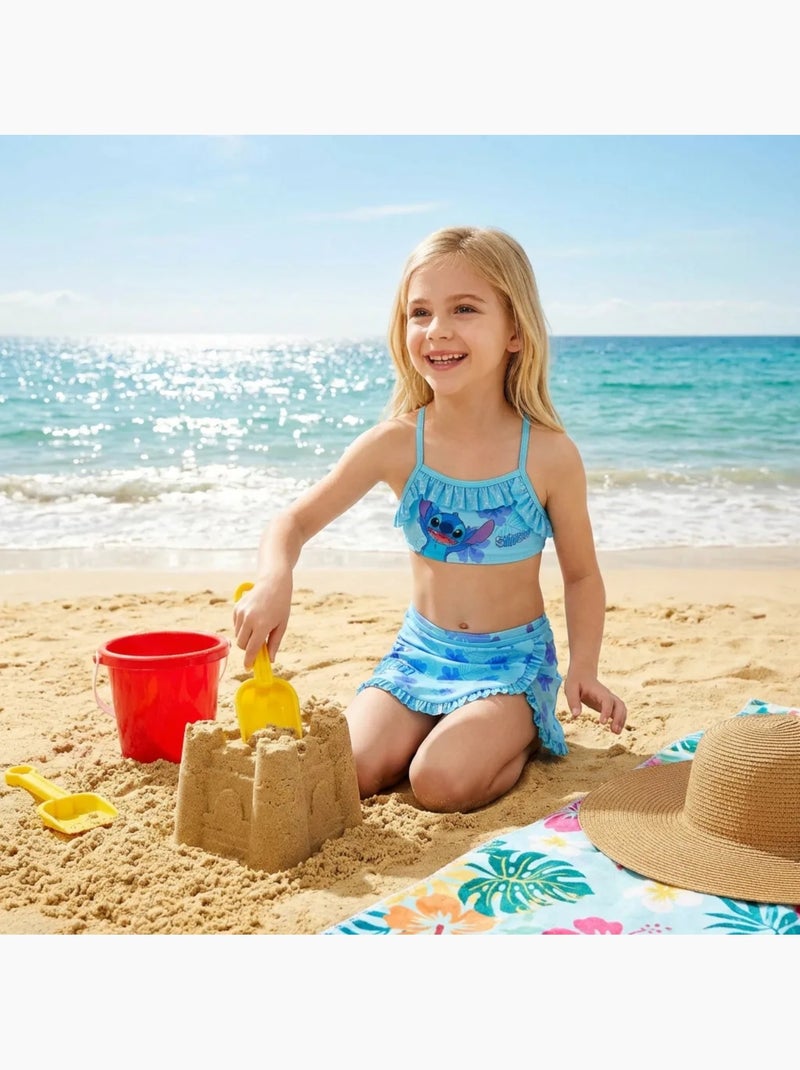Disney - Conjunto de baño niña compuesto por top de bikini y falda de baño Azul - Kiabi