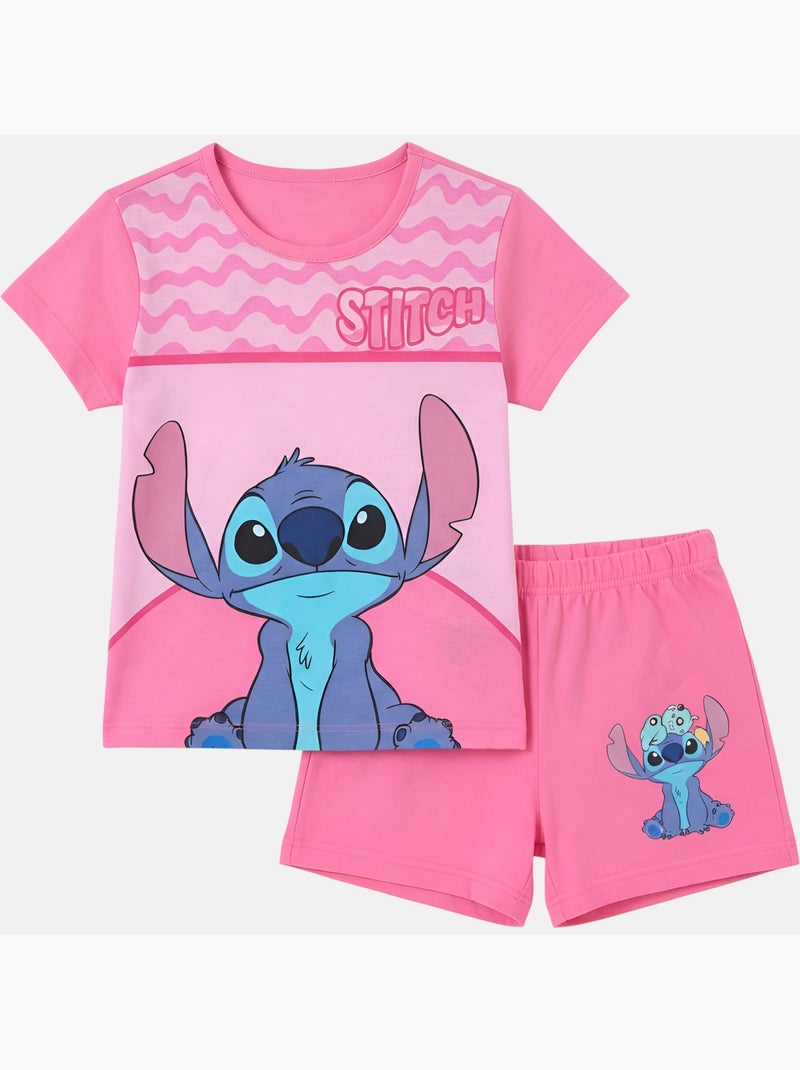 Disney - Conjunto niña camiseta de manga corta y pantalón corto Rosa fucsia - Kiabi