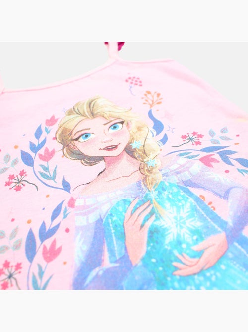 Disney - Conjunto niña La Reina de las Nieves camiseta de tirantes y pantalón corto - Kiabi