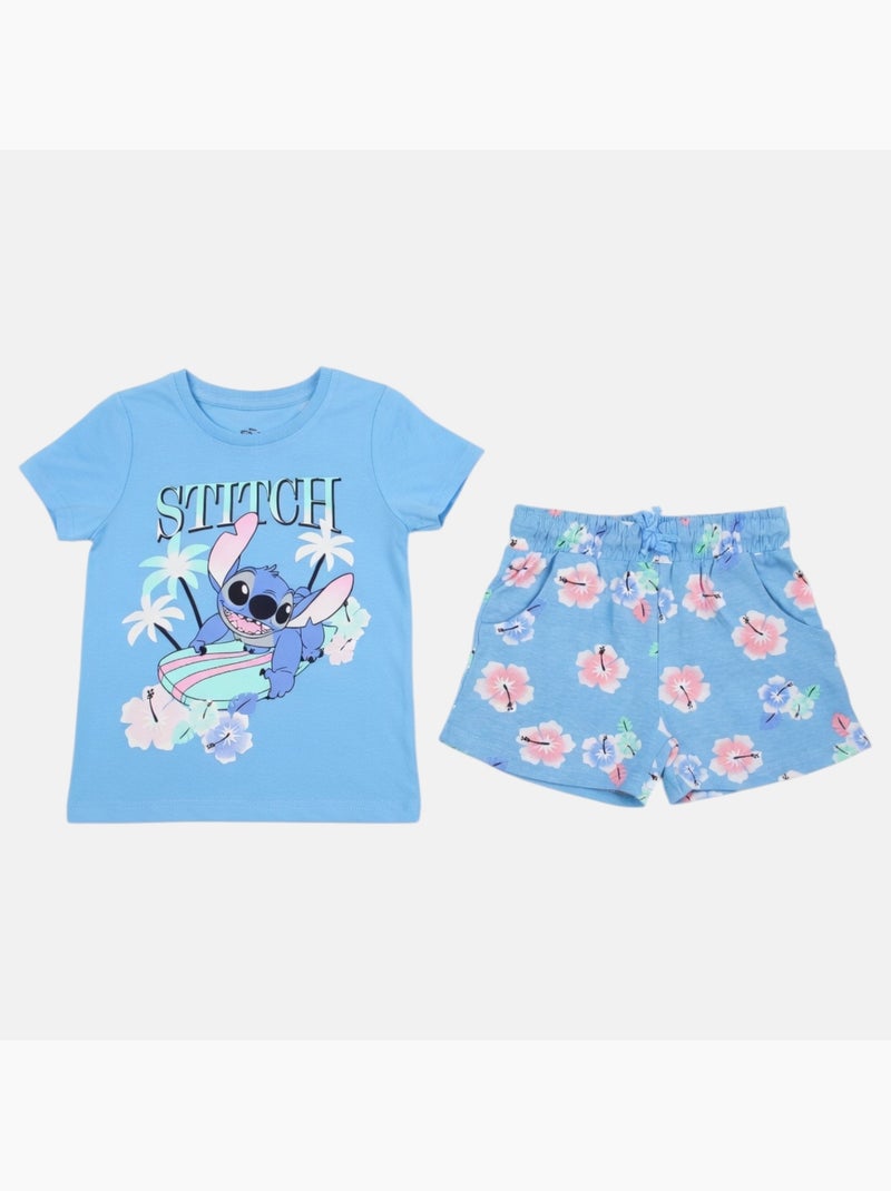 Disney - Conjunto niña Stitch Azul - Kiabi