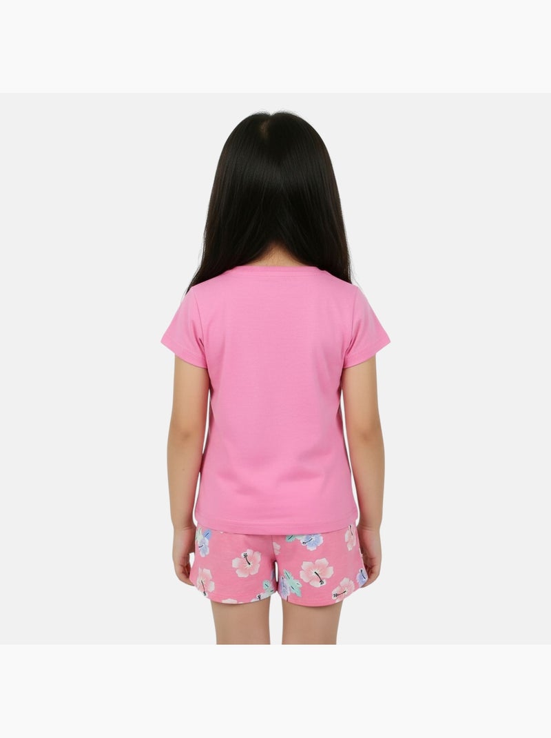 Disney - Conjunto niña Stitch Rosa - Kiabi