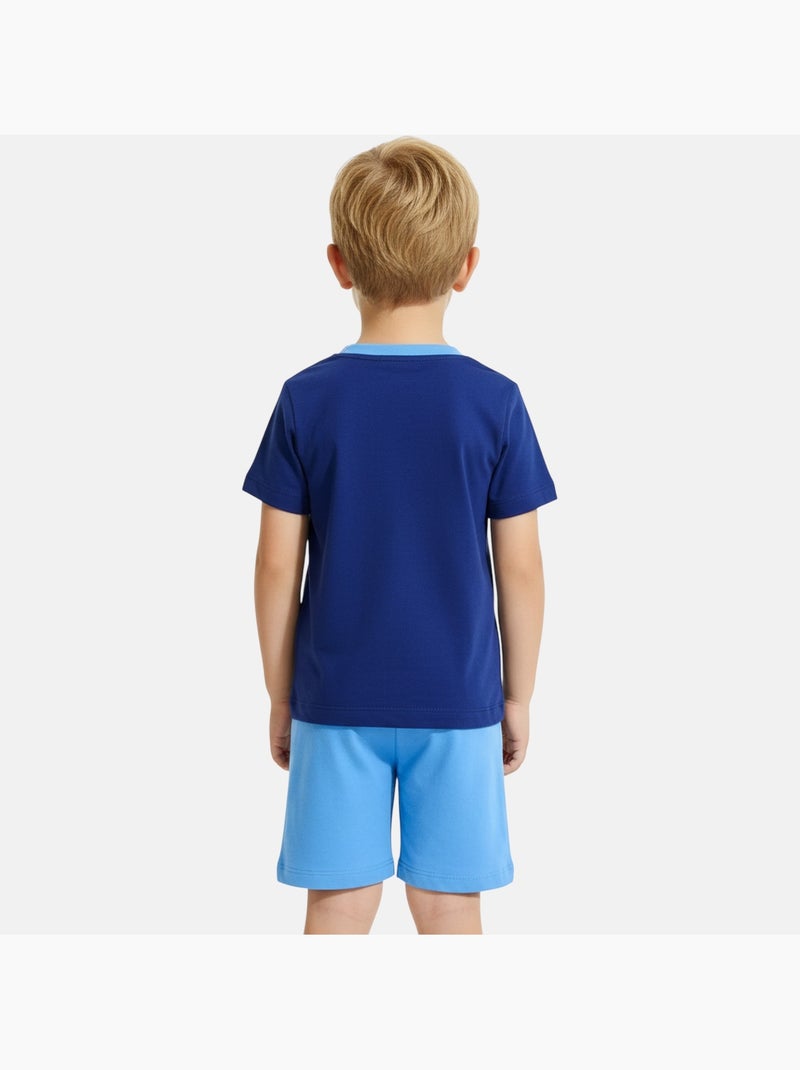 Disney - Conjunto niño camiseta de manga corta y pantalón corto Azul - Kiabi