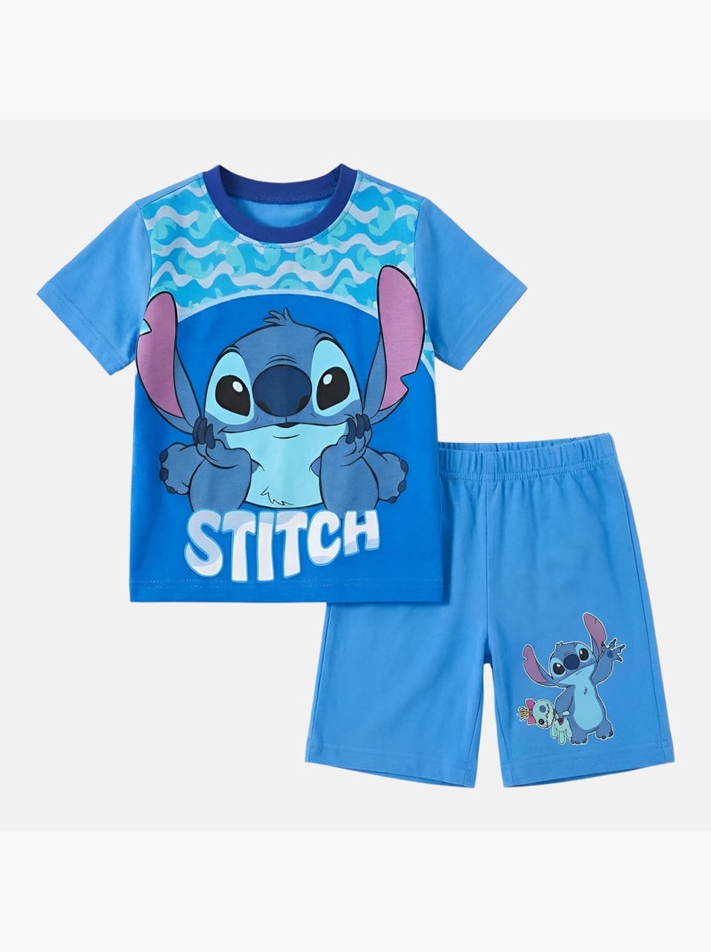Disney - Conjunto niño camiseta de manga corta y pantalón corto Azul - Kiabi