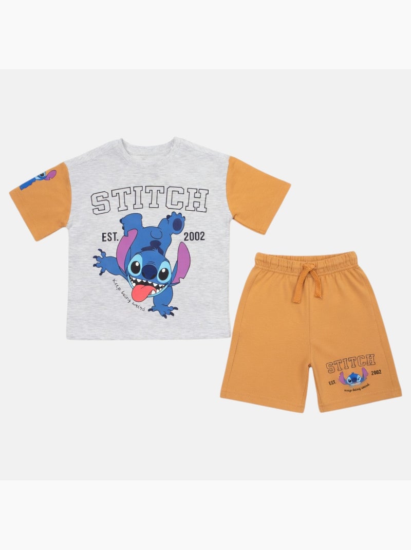 Disney - Conjunto niño Stitch Naranja - Kiabi
