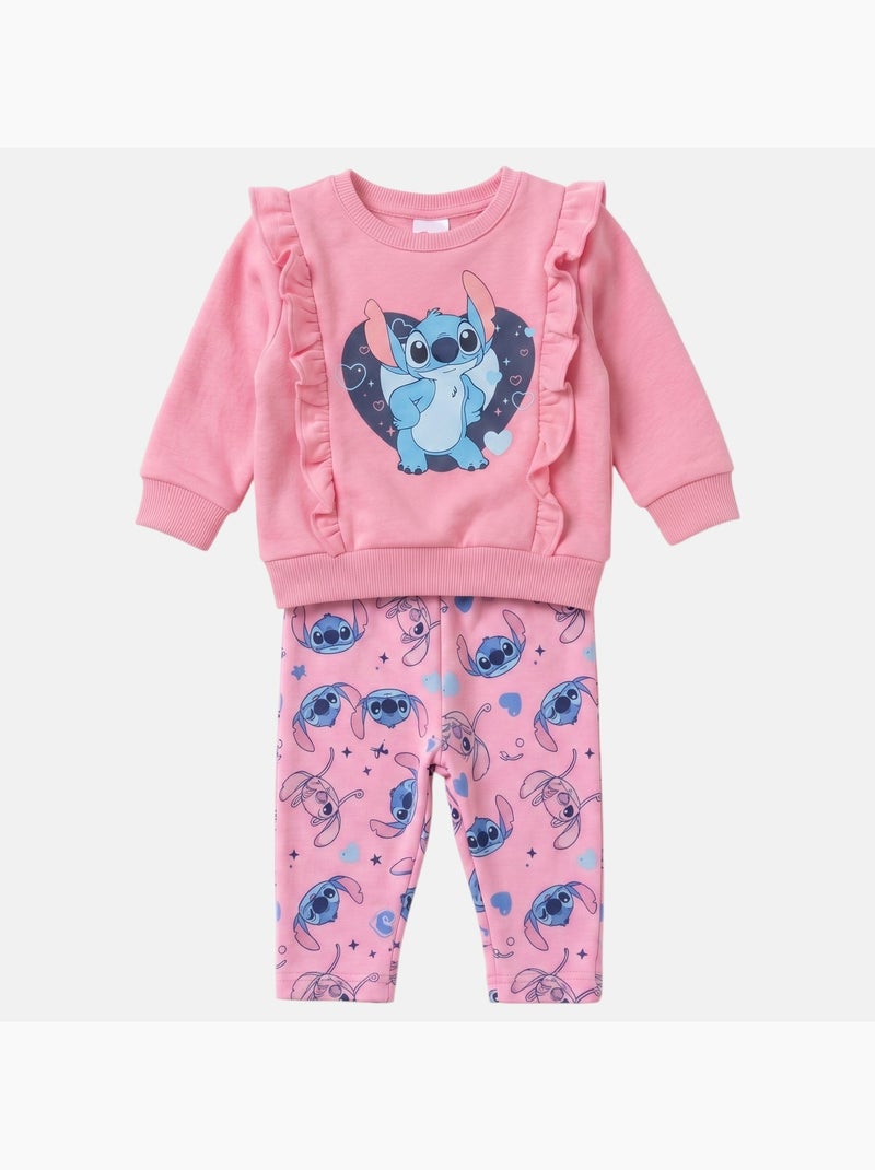 Disney - Conjunto para bebé niña Stitch Rosa - Kiabi