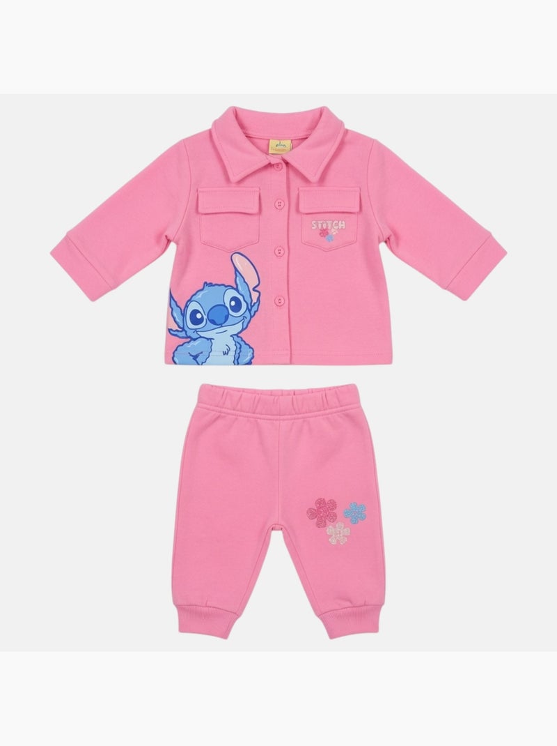 Disney - Conjunto para bebé niña Stitch Rosa - Kiabi