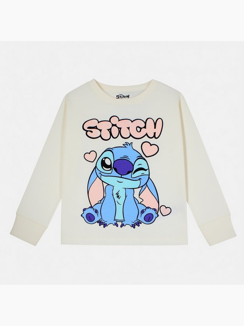 Disney - pijama para niña stitch Blanco - Kiabi