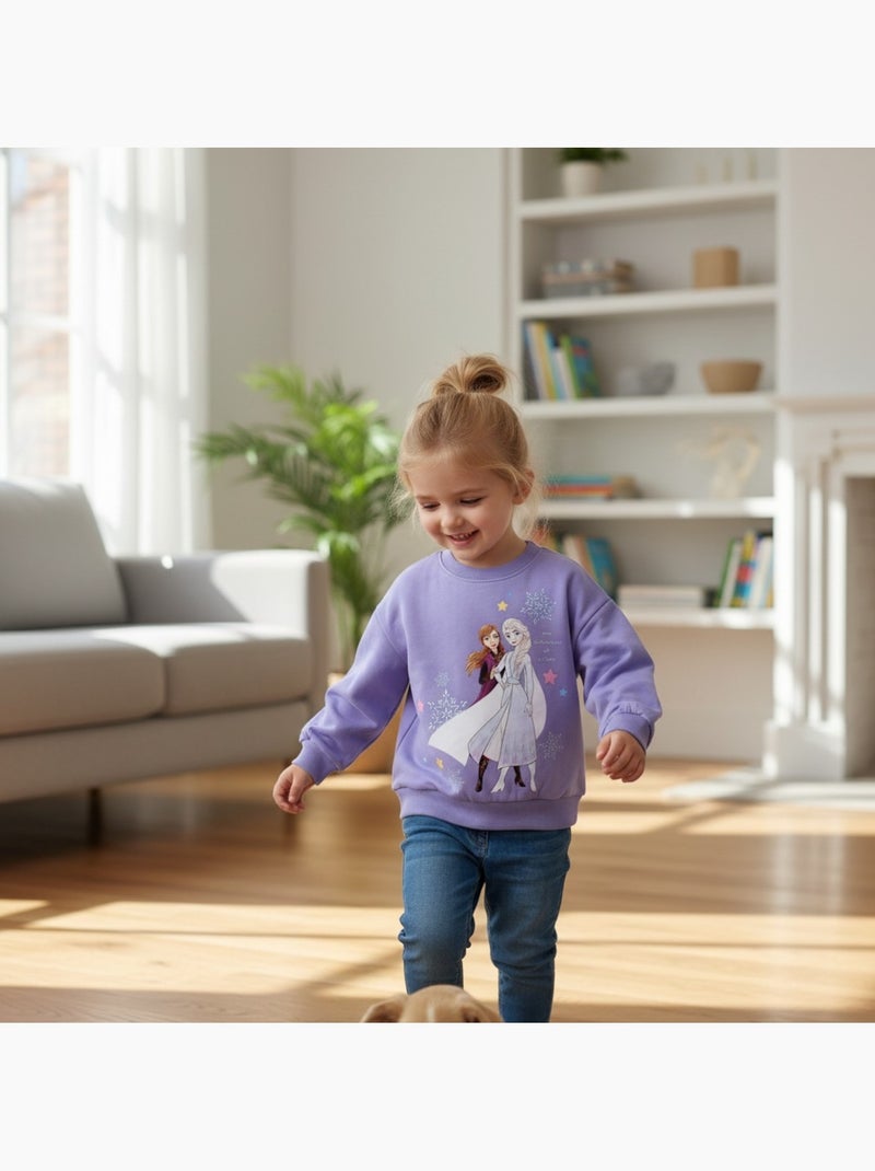 Disney - sudadera de cuello redondo estampada, corte recto Malva - Kiabi