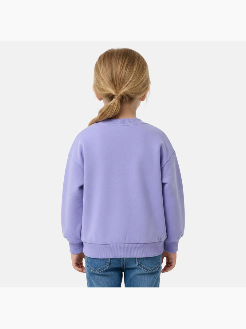 Disney - sudadera de cuello redondo estampada, corte recto Malva - Kiabi