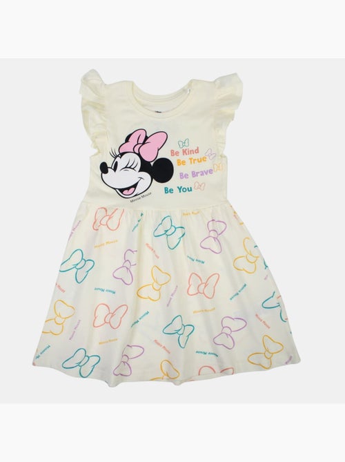Disney - vestido estampado con mangas con volantes y cuello redondo - Kiabi