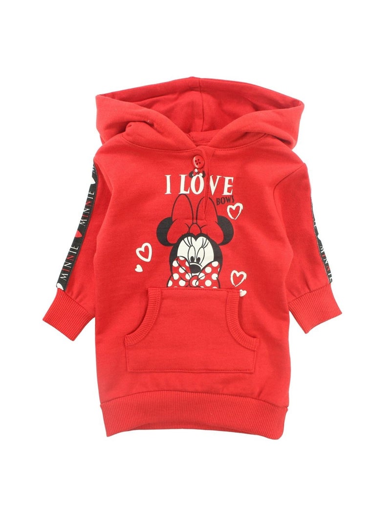 Disney - vestido tipo sudadera con capucha, bolsillo canguro y corte holgado Rojo - Kiabi