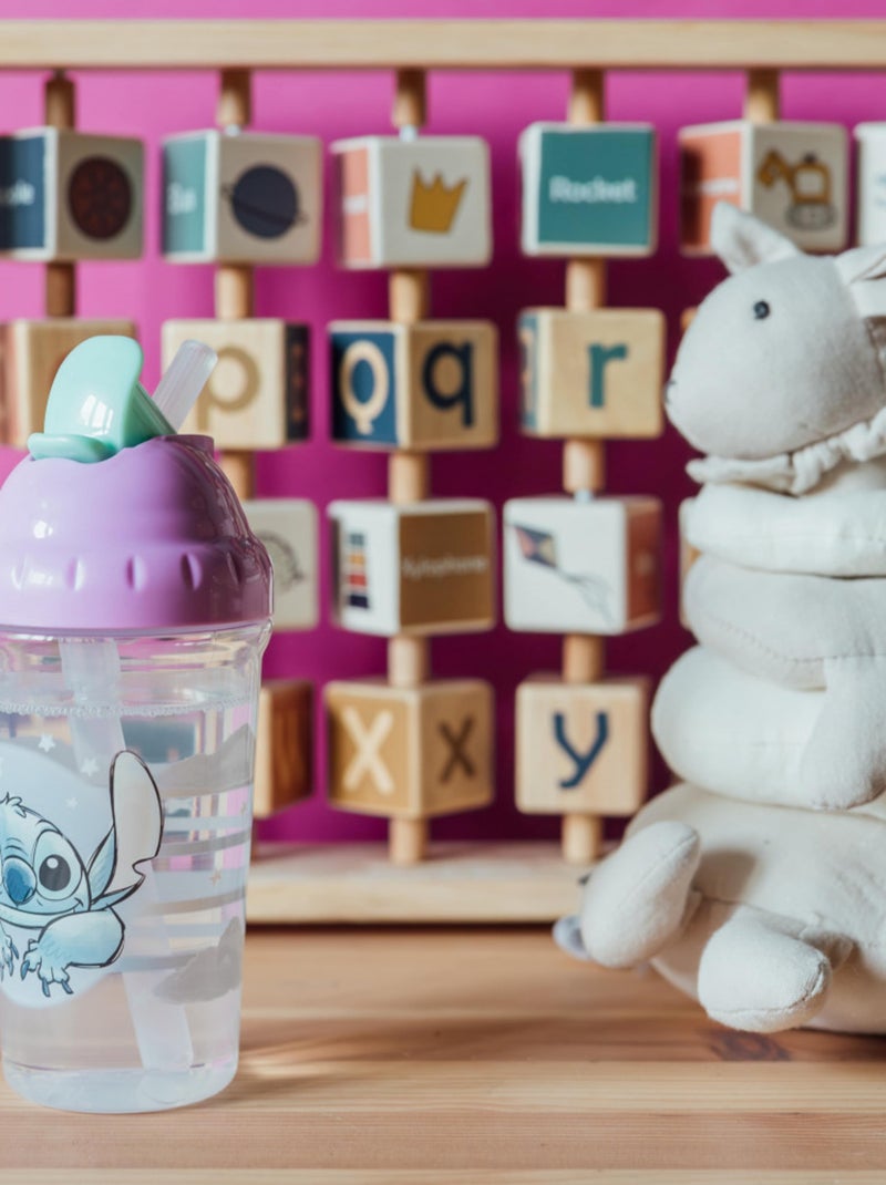 Disney Baby Lilo & Stitch vaso con pajita antivuelco 295 ml Sin BPA Violeta - Kiabi